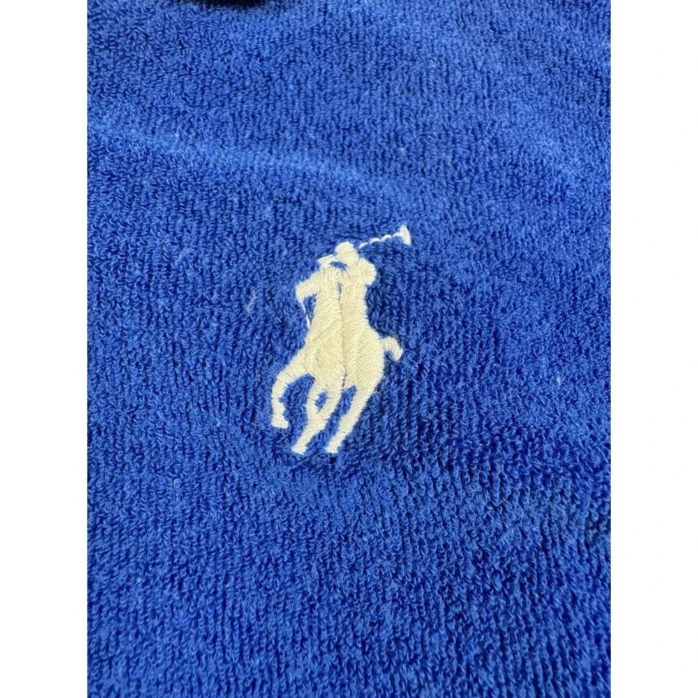 Polo Ralph Lauren Rugby Shirt Mens L Terry Cloth Rainbow Striped Pony Logo